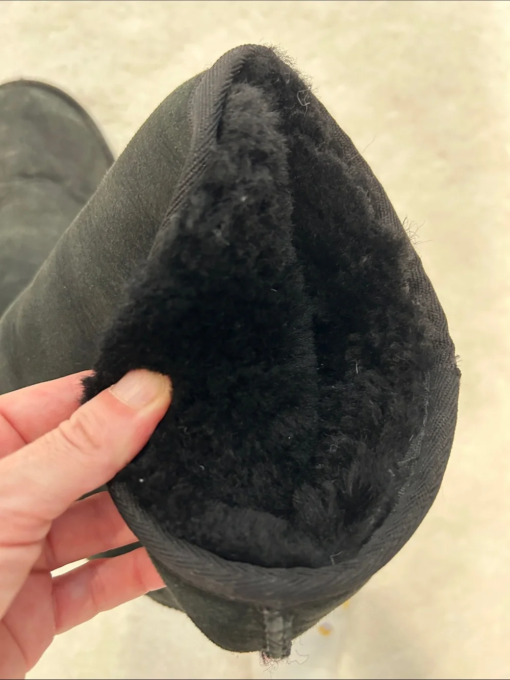 UGG Black Classic Short Suede Shearling Boots